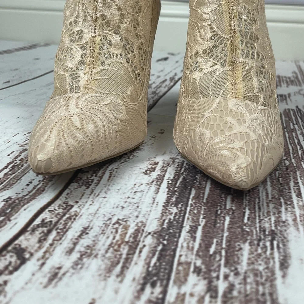 Lace Stiletto Thigh High Boots - Picture 11 of 11